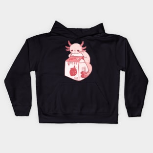 Cute Snaxolotl Kawaii Axolotl - Kawaii Cottagecore Aesthetic Kids Hoodie